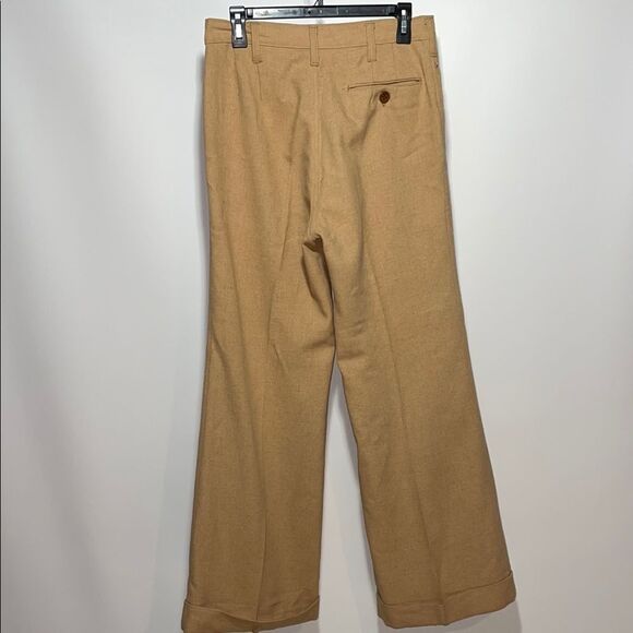 Vintage Tan Chinos with Relaxed Fit and Wide-Leg Design - Picture 5 of 10